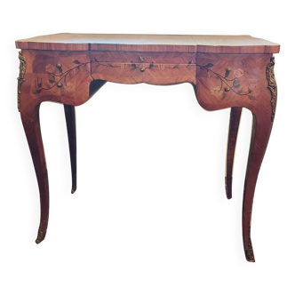 Dressing table in rosewood & Louis XV style marquetry