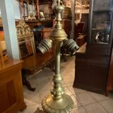 Floor lamp with adjustable height in bronze XIXth style Restoration feet claws