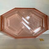 Rosaline B style pink glass tray dish