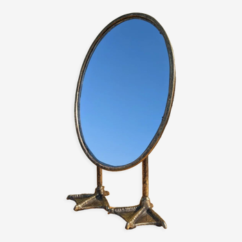 Metal mirror with duck legs