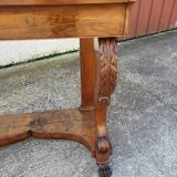 Empire restauration console with marble top in walnut from the 19th century