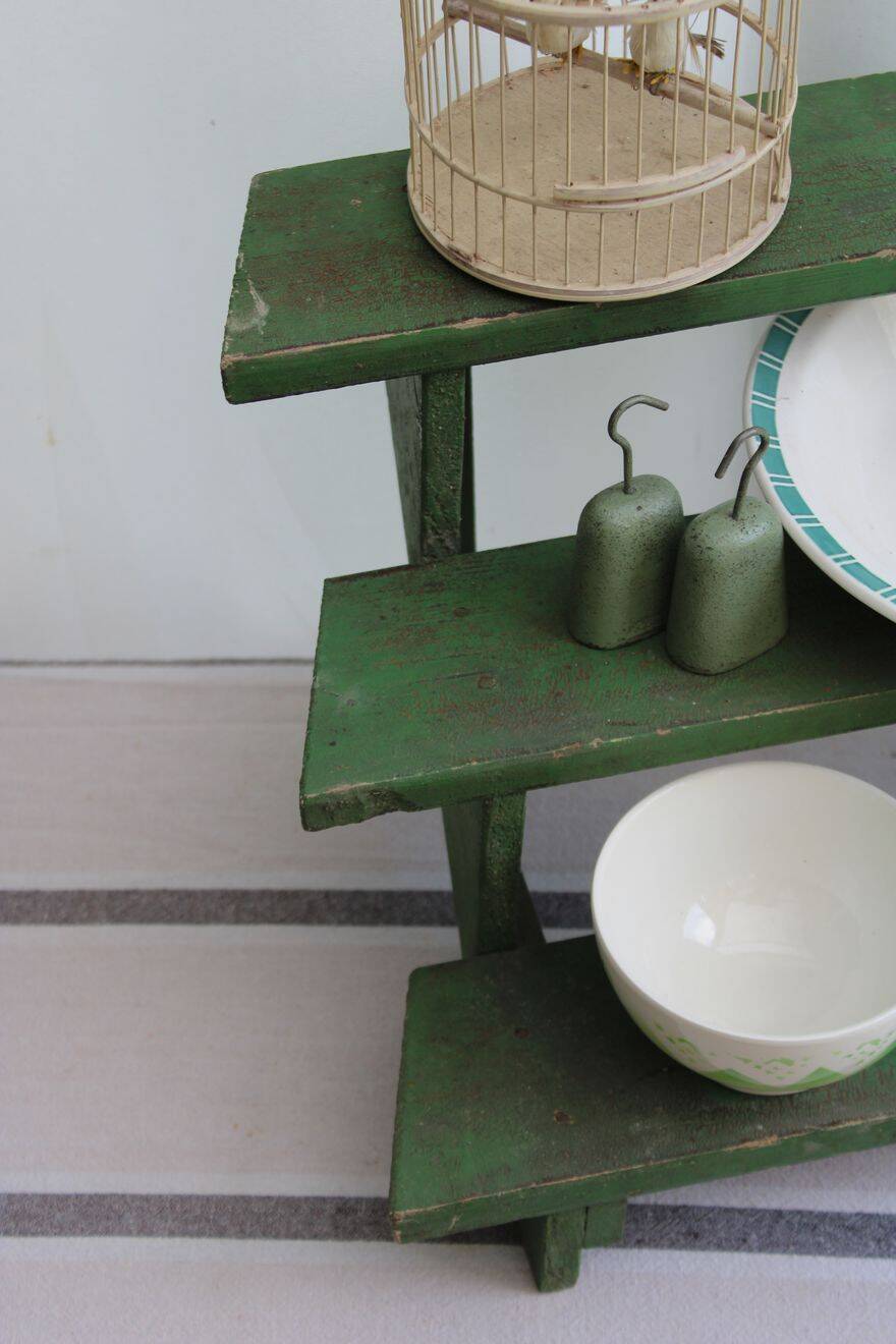 Wooden flower display stand