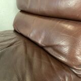 A pair of leather armchairs, Switzerland, 1970s