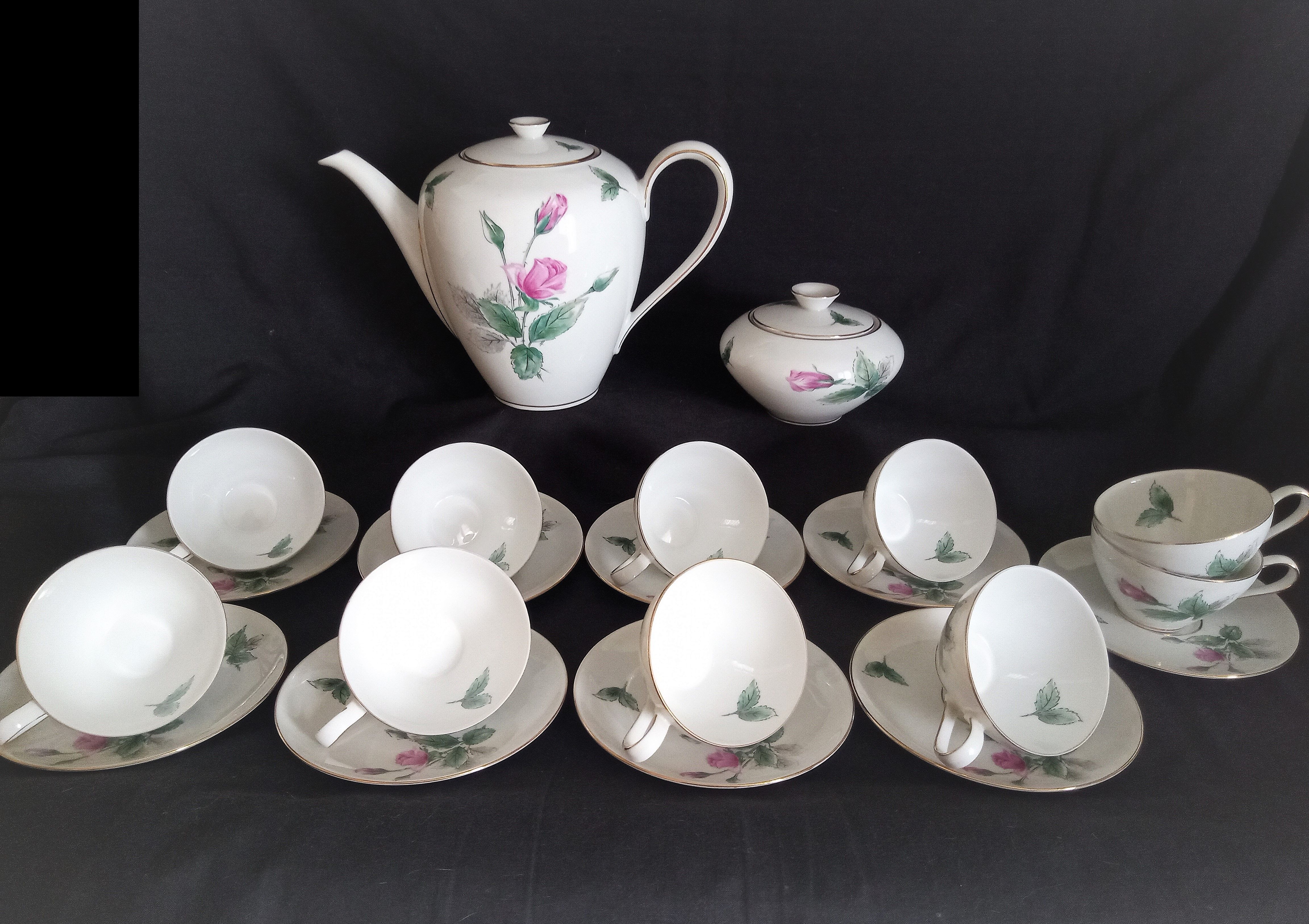 KPM Krister porcelain coffee service for 9 people, Germany