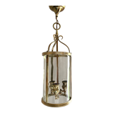 Golden lantern pendant lamp