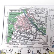 Old map of Austria, Czechoslovakia, Hungary 43x43cm from 1950