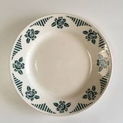 Lot de 6 assiettes en faïence vintage - années 1940-1950