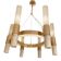 Contemporary Gold Ring Chandelier With Gradient White and Carrara Marble Glasses by Simoeng