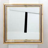 Italian mirror brass chrome by Romeo Rega 1970