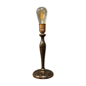 Lampe de table noire avec éclaboussures de peinture des années 1920