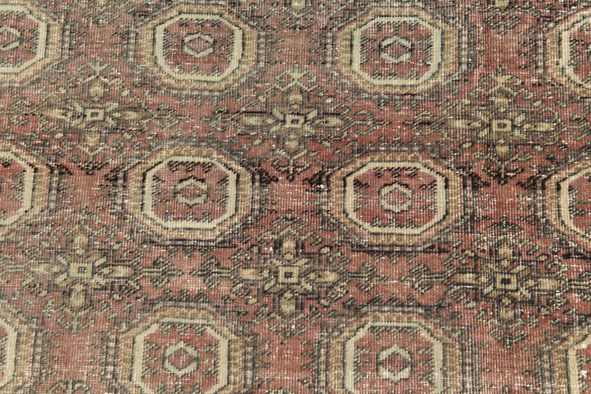 6x10 Dusty Rose & Brown Classic Persian Rug, 178x293Cm