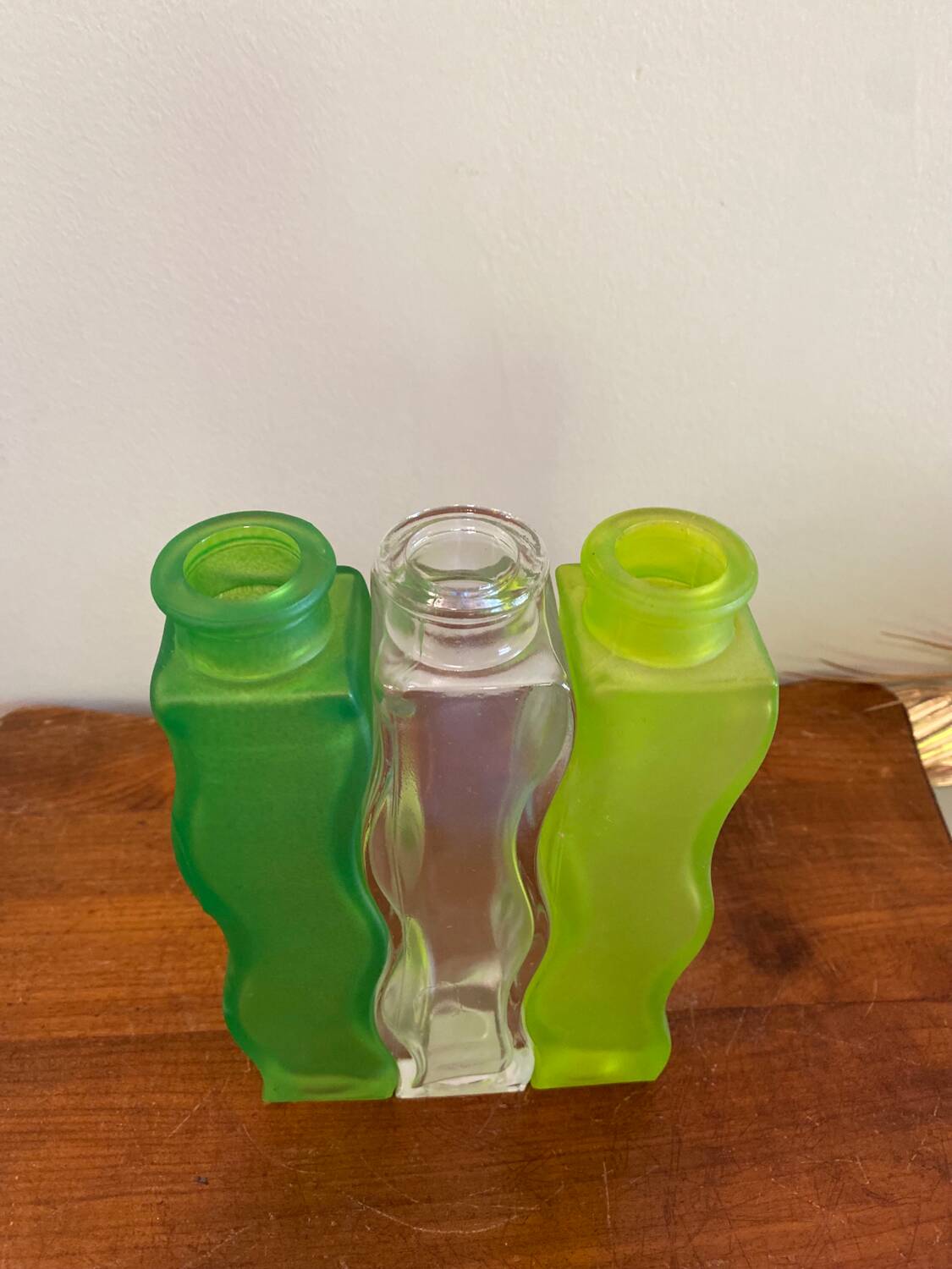 Trio de soliflores vague vert
