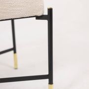 Pair of white benches, in lacquered and gilded metal. 2000s.