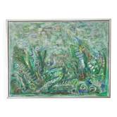 Abstract impressionism painting - Movement. Green Growth