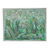 Abstract impressionism painting - Movement. Green Growth