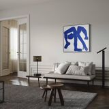Figurative painting on unique stretched canvas 80X80cm