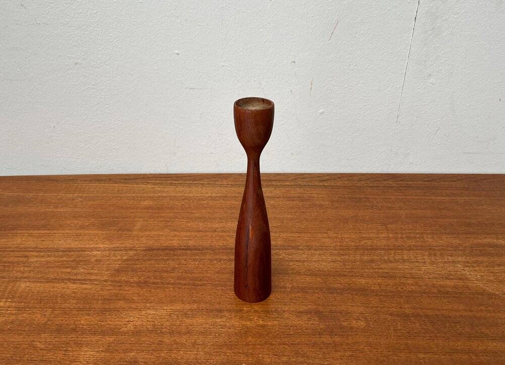 Mid-Century Danish Teak Tulip Candle Holder, 1960s
