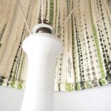 Large ceramic lamp with unique shade
