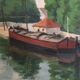 Tableau paysage fluvial