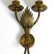 A pair of mid-century modern brass wall lamps by Vereinigte Werkstätten