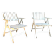 Pair of vintage wooden garden armchairs by r.gleizes