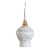 Vintage opaline portable lamp