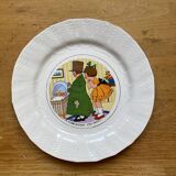 6 talking plates Digoin Sarreguemines "Enfants Bicot"