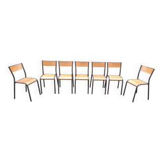 Set of 7 Mullca chairs