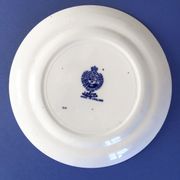 Set of 2 plates 22.50cm and 2 plates 19.50cm JT&S Crown Pottery Longton warranted willow pattern