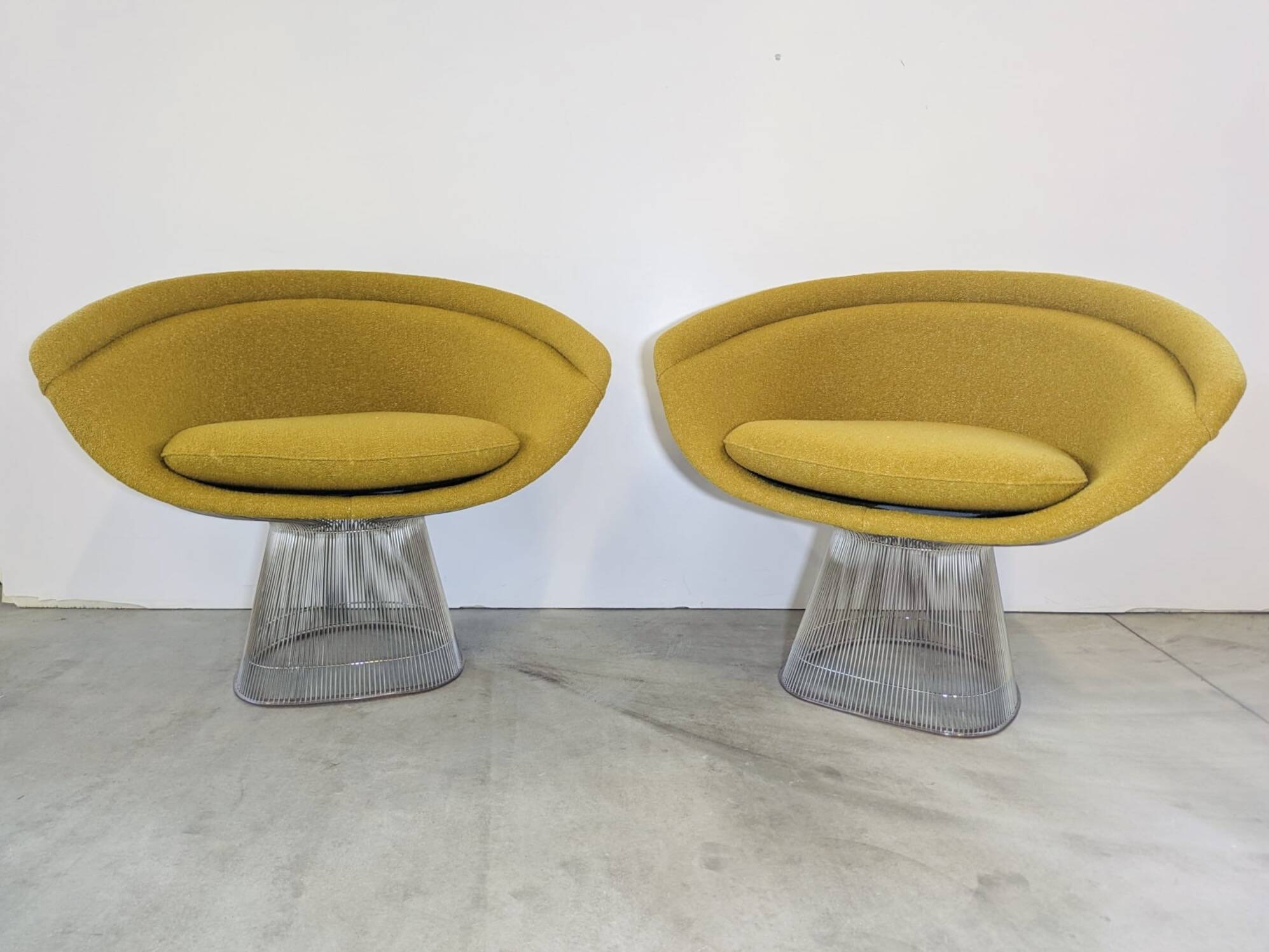 Platner Edition Knoll Pair of Authentic Signed Lounge Chairs