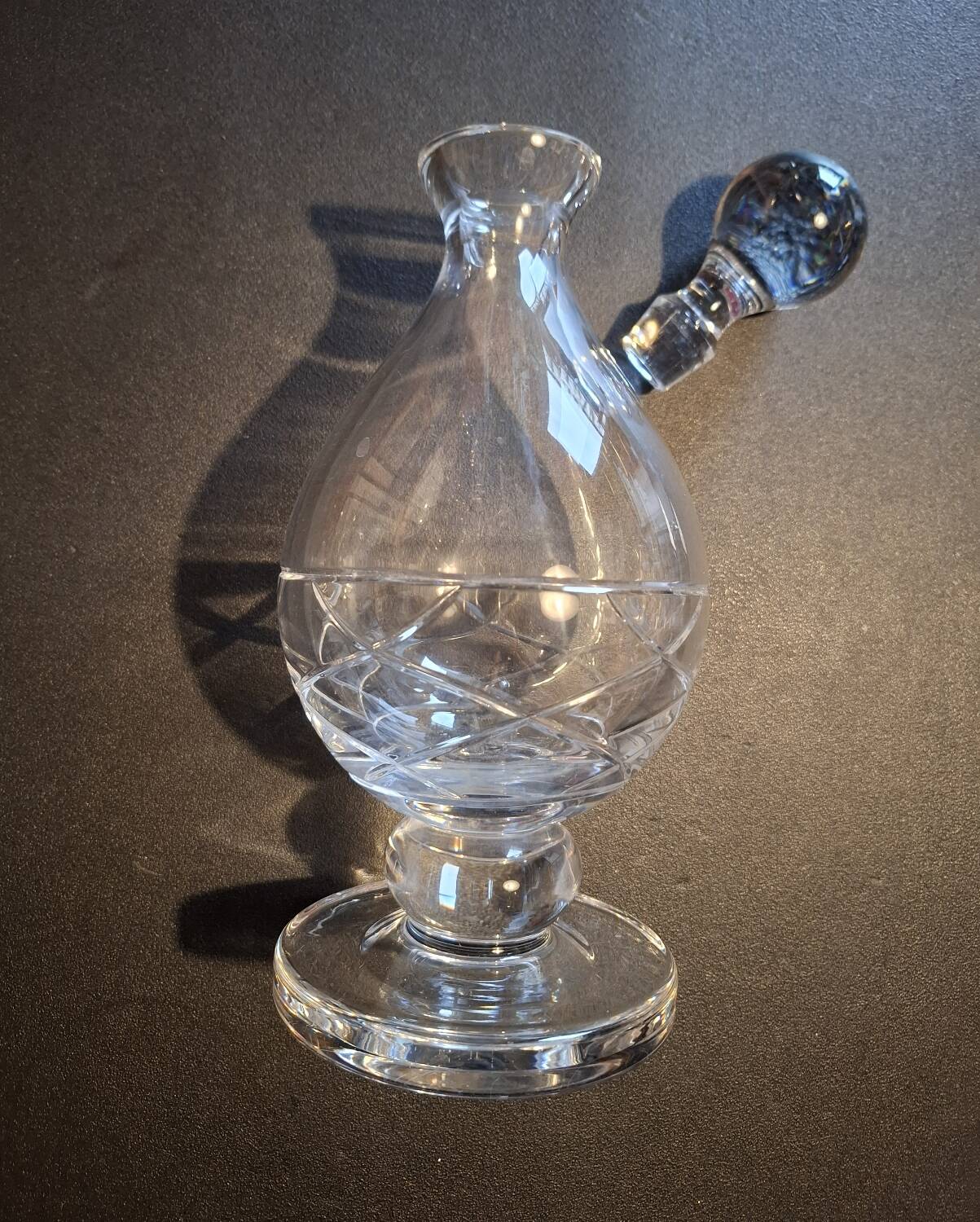 Cut crystal carafe