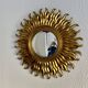 Vintage 1960 sun mirror witch's eye gold convex - 48 cm