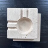 Brutalist Travertine Ashtray
