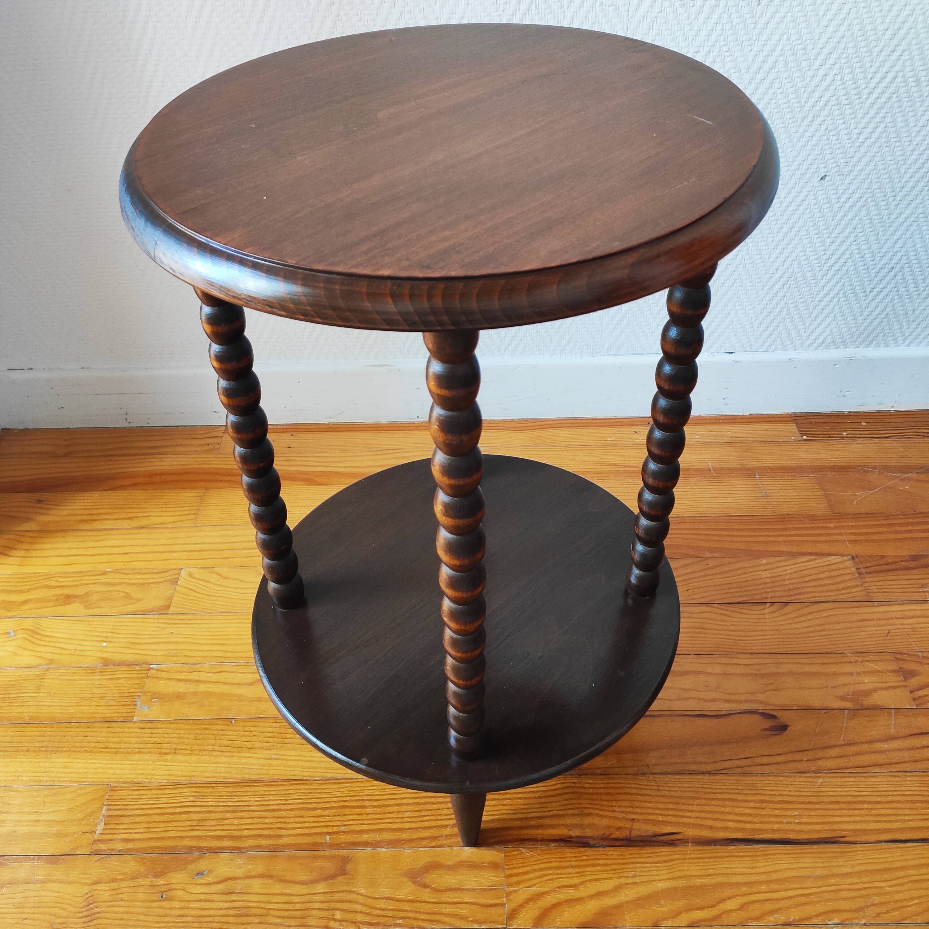 Side table - turned wooden end table