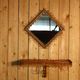 Mirror and rattan stand by Franco Albini, Italy 1960