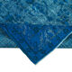Hand-knotted anatolian 1980s 150 cm x 241 cm blue rug
