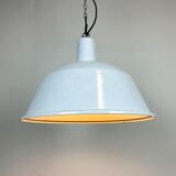 Industrial White Enamel Pendant Lamp from EMAX, 1960s