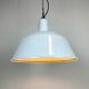 Industrial White Enamel Pendant Lamp from EMAX, 1960s