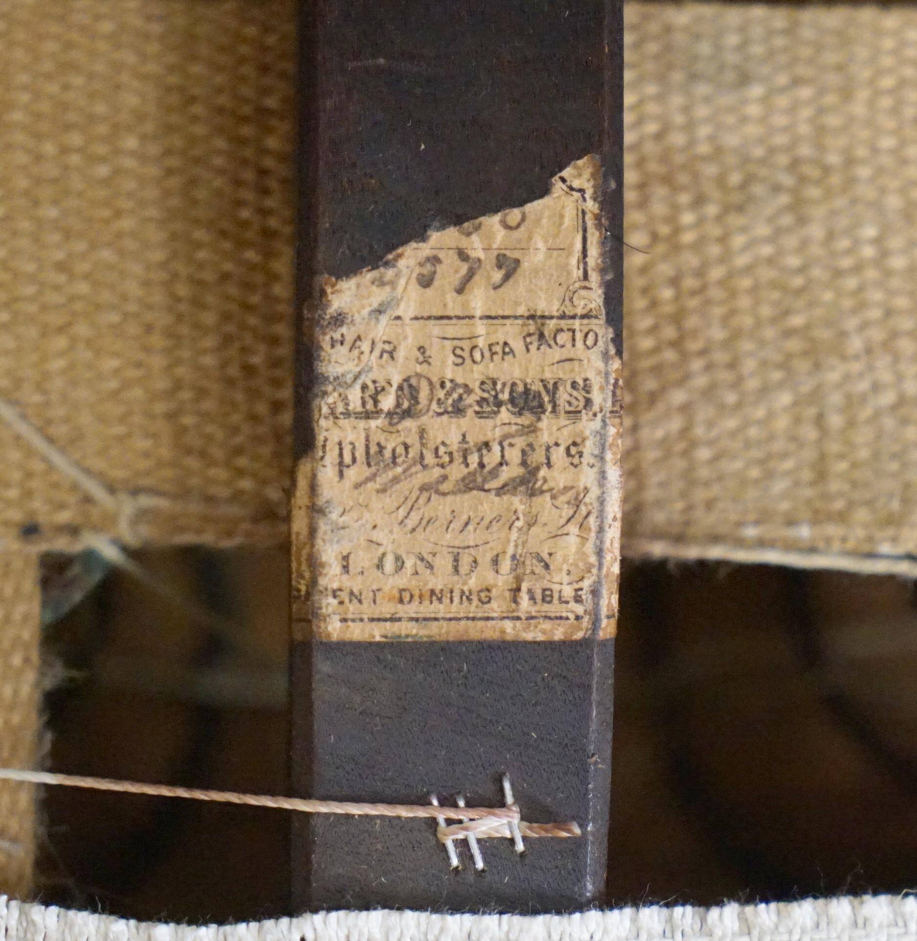 Victorian Howard & Son two-seater canapé fully stamped.
