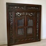 Wooden mirror with window