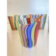 Set of 6 Contemporary Multicolored Murano Style Glasses