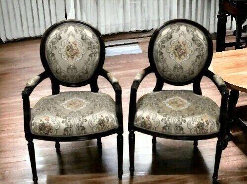 2 Louis XVI style armchairs