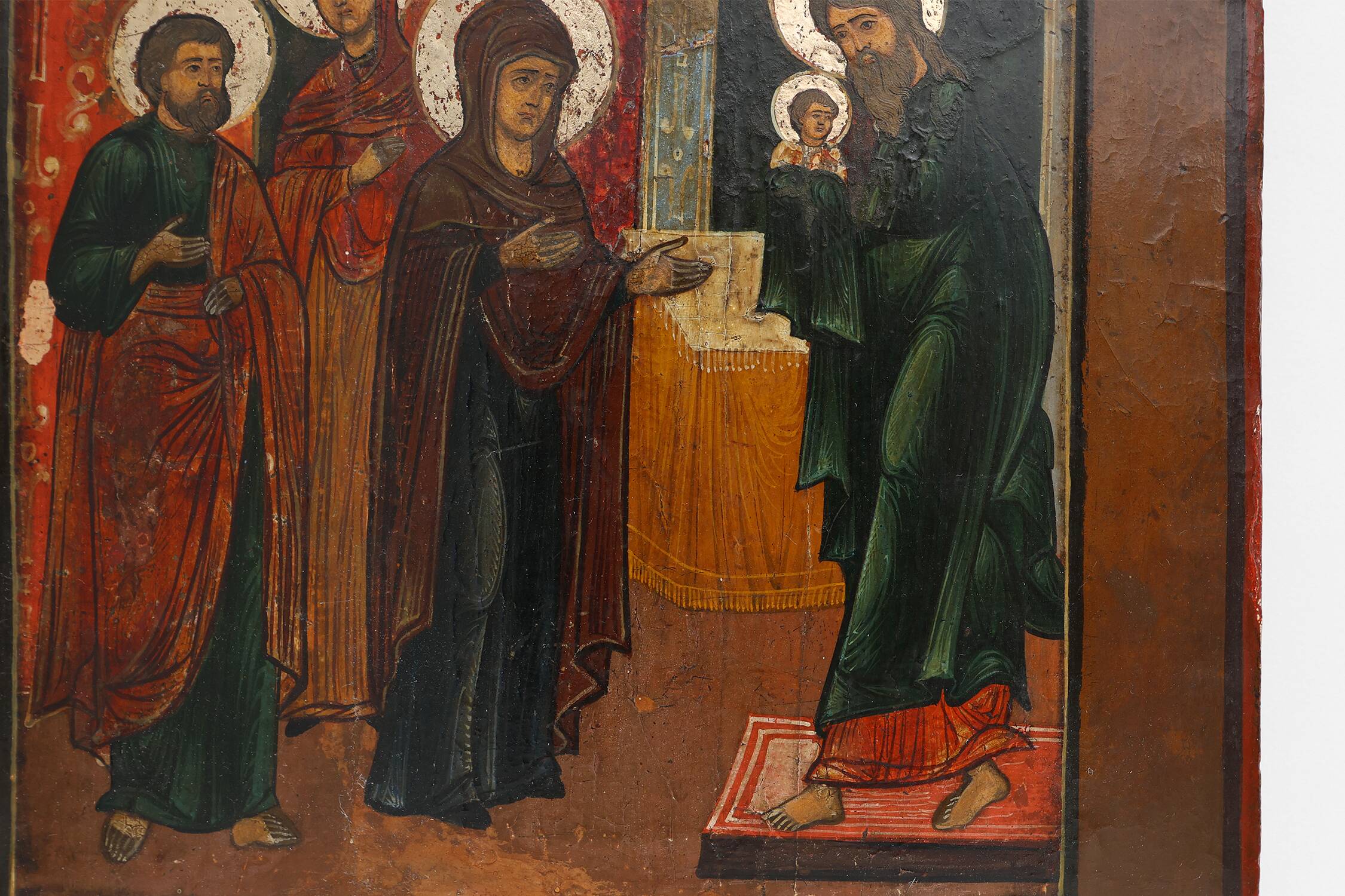 Russian wood panel Icon of the Presentation of Our Lord, 19th Century