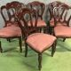 Suite de 6 chaises de style Victorien en acajou