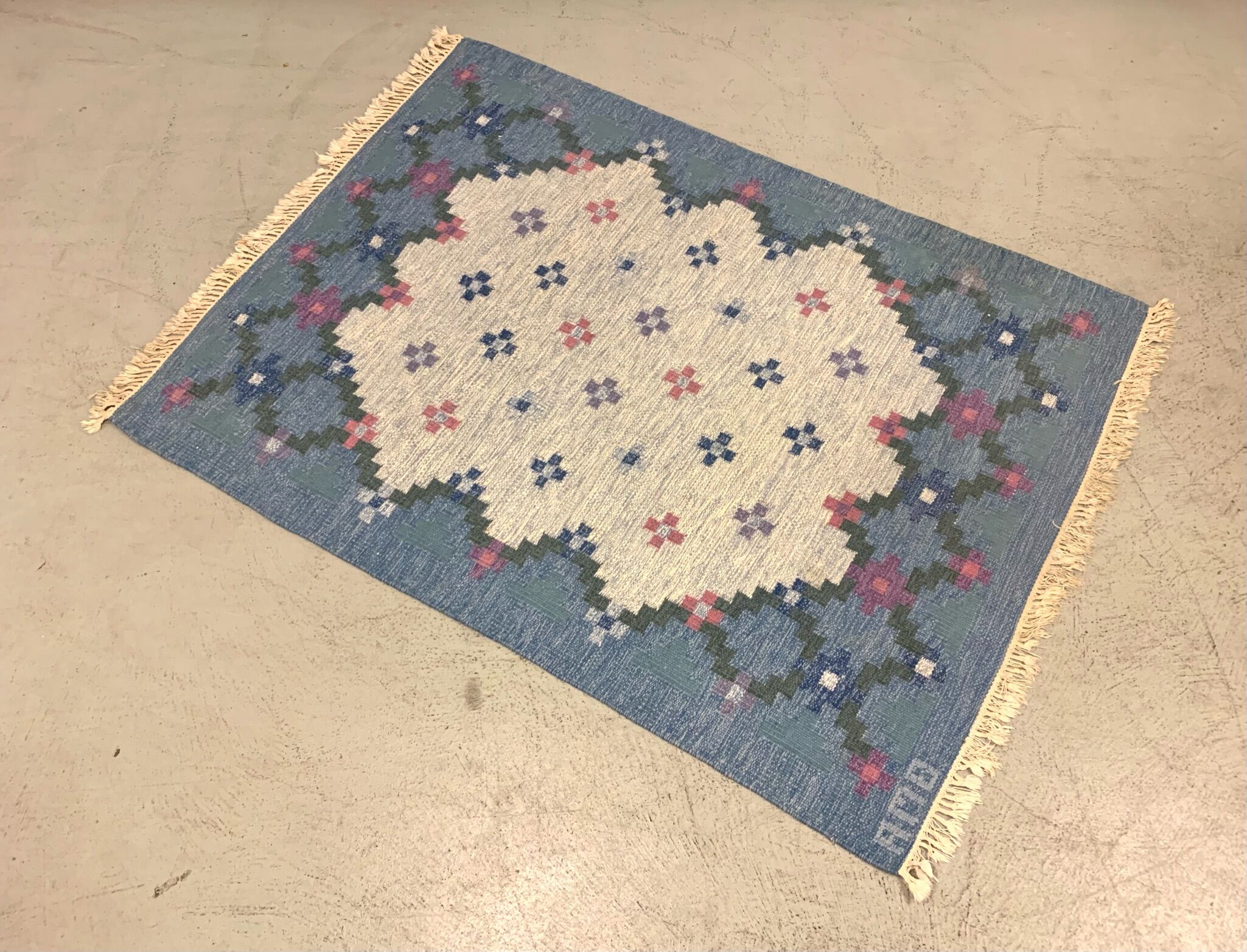 Swedish midcentury carpet röllakan 1960s