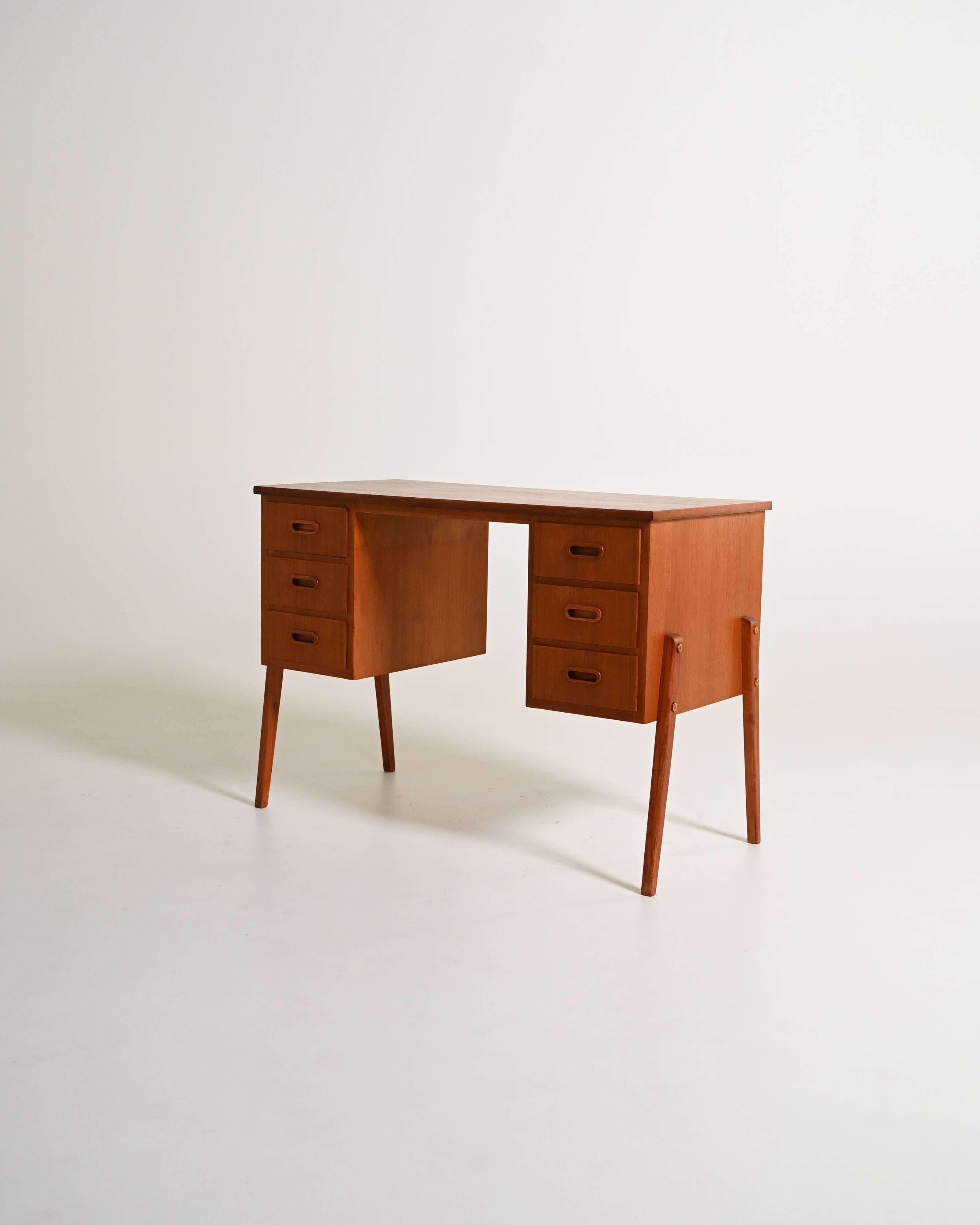 Scandinavian teak desk, 1960s