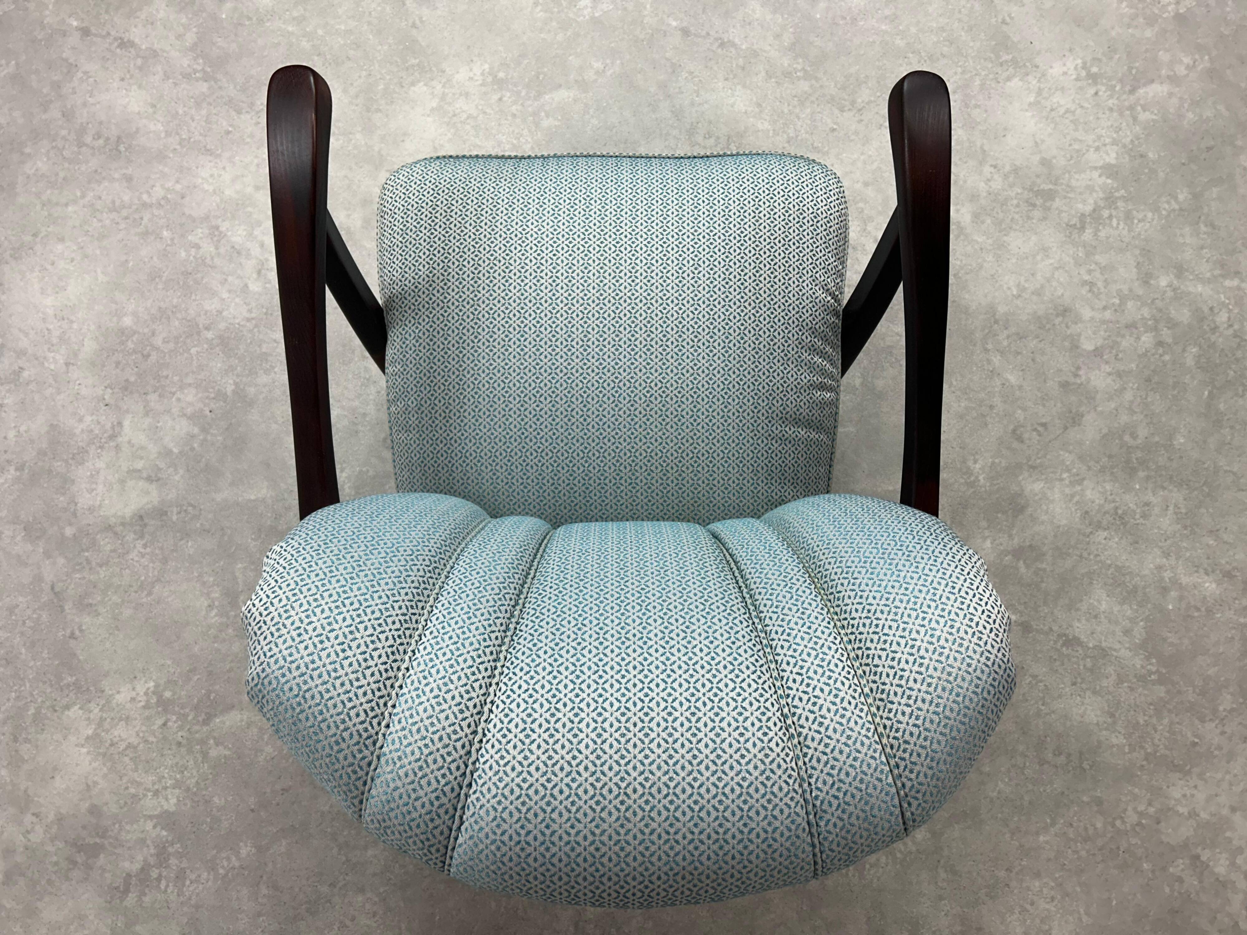 Art Deco blue club chairs