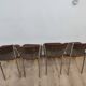 Set of 4 ART DECO formica and chrome metal chairs circa 1950