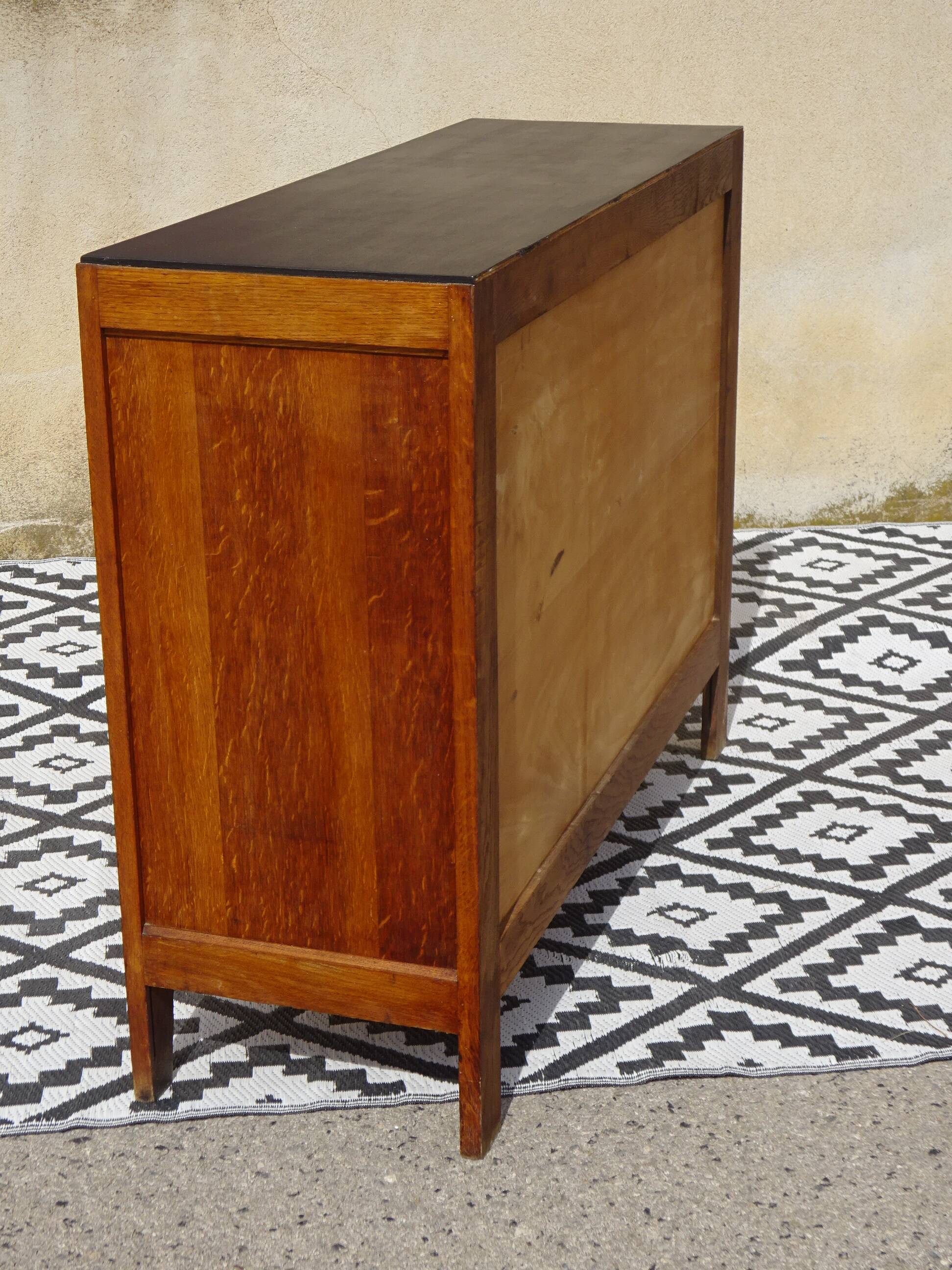 Vintage buffet in light and black oak