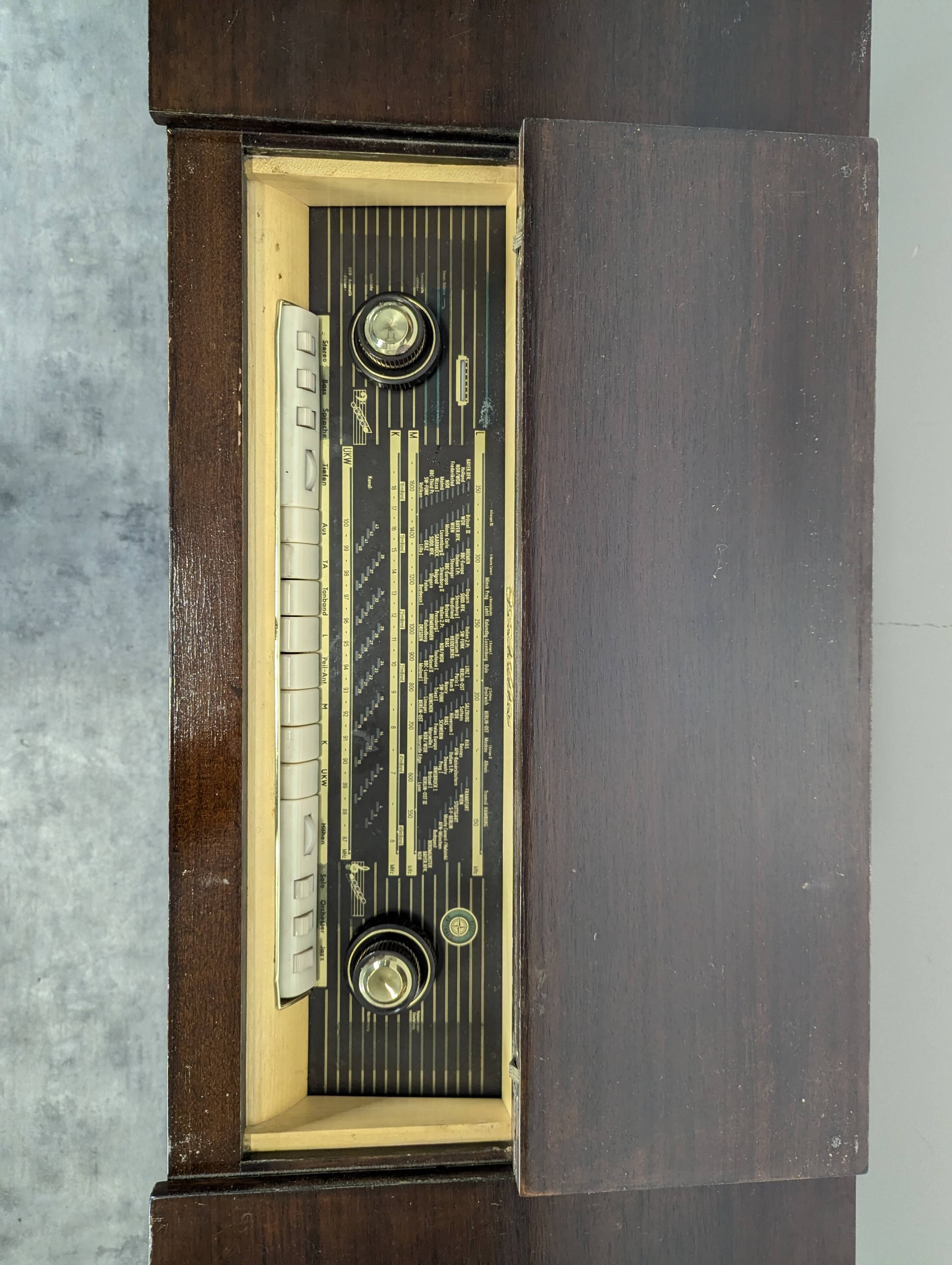Meuble à Vinyles et Hi-Fi en acajou